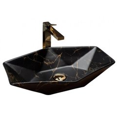 Раковина Rea VEGAS MARBLE чорна REA-U0994