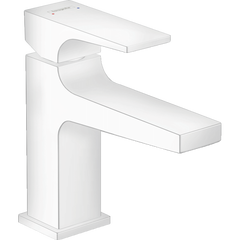 Змішувач для раковини Hansgrohe Metropol 100 з донним клапаном push-open Matt White 32500700