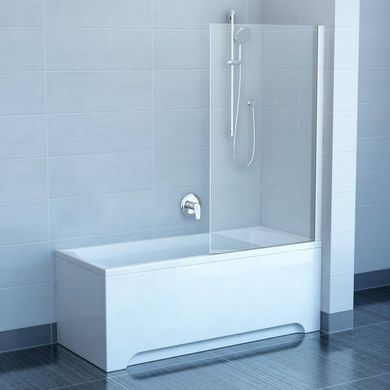 Штора неподвижна для ванны RAVAK Pivot PVS1-80, 800 мм h1400, профиль сатин, стекло TRANSPARENT 79840U00Z1