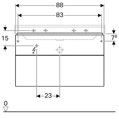 Тумба для раковины Geberit Xeno² 500.509.01.1