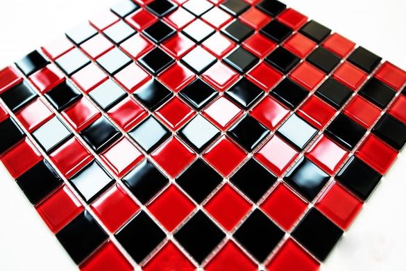 Мозаика стеклянная Kotto Keramika 300x300 мм black/red m GM 4003 CC