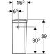Бачок Geberit Selnova Square подвійний змив, підведення води збоку, білий 501.578.01.1