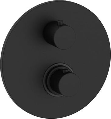 Термостатический смеситель для душа PAFFONI LIGHT на 2 потребителя, черный матовый LIQ 018 NO