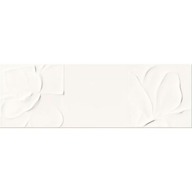 Плитка OPOCZNO Structure Pattern White Flower Structure 25x75 для стін (187301)