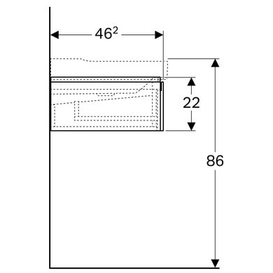 Тумба для раковини Geberit Xeno² 500.517.01.1