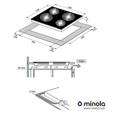 Поверхня склокерамічна Minola MVH 6033 GBL
