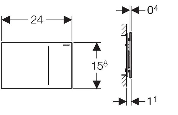 Кнопка змиву Geberit Sigma 70 подвійний змив, скло каштанове 115.620.SQ.1