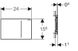 Кнопка змиву Geberit Sigma 70 подвійний змив, скло каштанове 115.620.SQ.1
