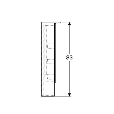 Зеркальный шкаф Geberit Acanto 500.646.00.2