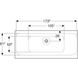 Ванна прямоугольная Geberit Tawa, slim rim, Duo, с ножками 180х80, белая 554.124.01.1