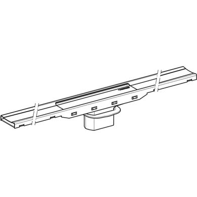 Дренажный канал Geberit CleanLine80: L=30-90см, полированная нержавеющая сталь с покрытием, нержавеющая сталь матовая, с покрытием 154.440.KS.1