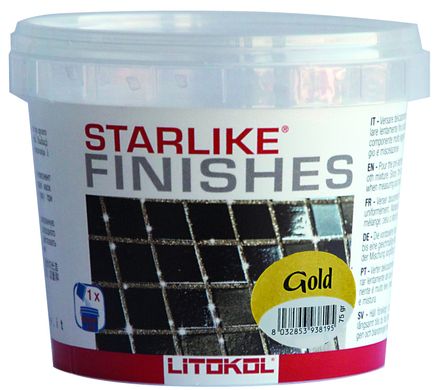 Добавка для затирки Litokol STARLIKE GOLD блестящая золотая крошка 150 г (STRGLD0150)