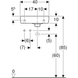 Раковина Geberit Selnova Compact 40х25 отвір для змішувача зліва, біла 501.518.00.1