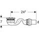 Сифон для душових піддонів Geberit Sestra, висота гідрозатвору 30 мм, випуск з PE 550.019.00.1