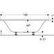 Ванна прямокутна Geberit Tawa, slim rim, Duo, з ніжками 190х90, біла 554.125.01.1