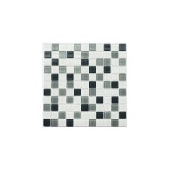 Мозаика стеклянная Kotto Keramika 300x300 мм Steel d/Steel m/white GM 4043 C3