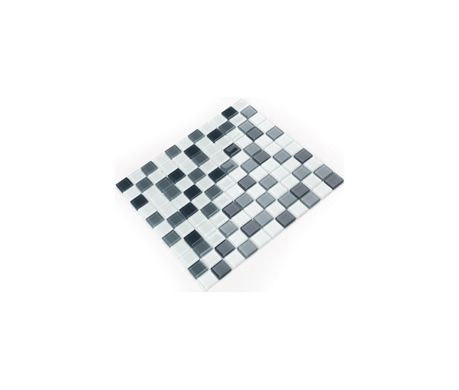 Мозаїка скляна Kotto Keramika 300x300 мм Steel d/Steel m/white GM 4043 C3