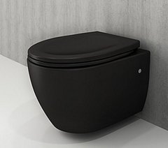 Сидіння з кришкою Bocchi XL для унітазу, дюропластове, колір глянсовий чорний А0320-005