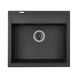 Кухонна мийка GRANADO LERIDA Black Shine врізна 560x510 мм, із сифоном (0401)