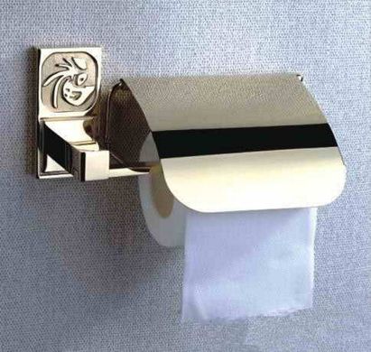 Тримач для туалетного паперу BADICO Premium закритий, колір золото 8206