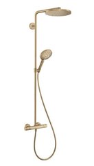 Душова система Hansgrohe Raindance S 240 Showerpipe PowderRain 1jetP з термостатом Brushed Bronze 27633140