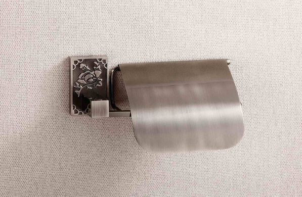 Тримач для туалетного паперу BADICO Premium закритий, колір темна бронза 8506 antik black