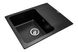 Кухонна мийка GRANADO AVILA Black Shine врізна 615х495 мм, із сифоном (0501)