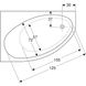 Ванна асимметричная Geberit Selnova с ножками 150х100, левая (выпуск справа), белая 554.272.01.1