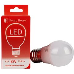 LED лампа Electro House "куля" E27 G45 8W EH-LMP-12622