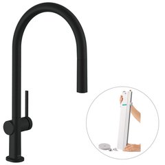 Змішувач Hansgrohe Talis 210 1jet кухонний з витяжним виливом Sbox Matt Black (72803670)