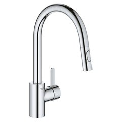 Змішувач для кухні Grohe EUROSMART COSMOPOLITAN DN 15, високий вилив, висувна лійка, хром 31481001