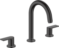 Змішувач Hansgrohe Vernis Shape для умивальника на 3 отвори з донним клапаном pop-up Matt Black (71563670)