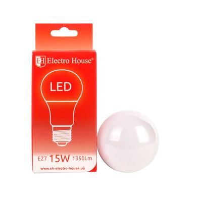 LED лампа Electro House "шар" А65 Е27 15W EH-LMP-1401