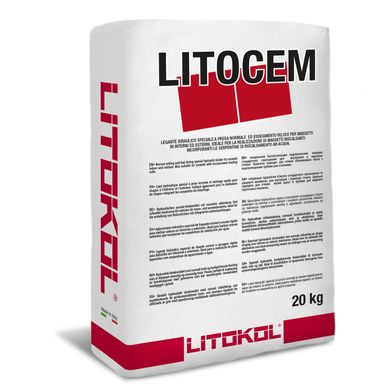Гидравлическая смесь Litokol LITOCEM для стяжек, на цементной основе, серый 20 кг (LTC0020)