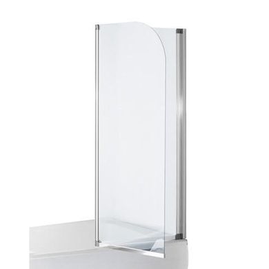 Распашная шторка Eger для ванны 1200х1380 мм профиль белый стекло прозрачное 599-121W