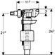 Впускний клапан Geberit type 380 підключення збоку 3/8" 240.705.00.1