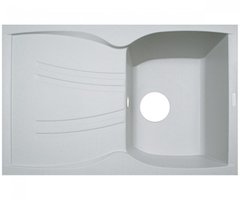 Кухонна мийка Adamant NEW LINE 780х495х235 мм, з сифоном, 01 білий