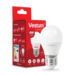 Лампа LED Vestum G45 4W 3000K 220V E27 (1-VS-1206)