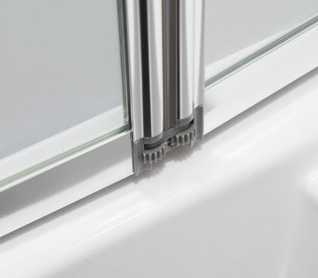 Штора-гармошка для ванны Eger 890х1400 мм профиль хром стекло прозрачное 599-110