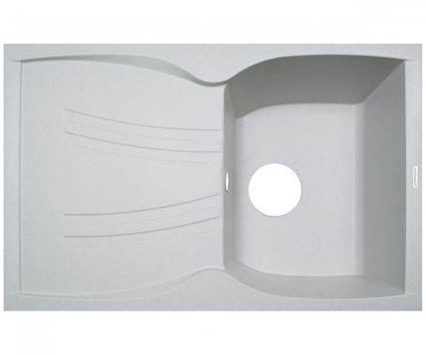 Кухонна мийка Adamant NEW LINE 780х495х235 мм, з сифоном, 01 білий