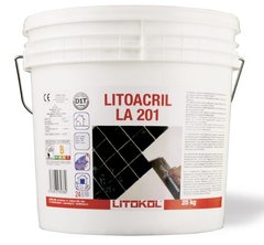 Дисперсійний клей Litokol LITOACRIL LA201 на акриловій основі, білий 25 кг (LA2010025)