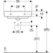 Раковина Geberit Selnova Compact 55х37 отвір для змішувача в центрі, біла 501.509.00.1