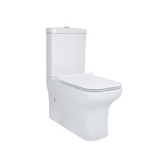 Унітаз-компакт Qtap Cardinal безобідковий з сидінням Soft-close (QT0422C666PW)