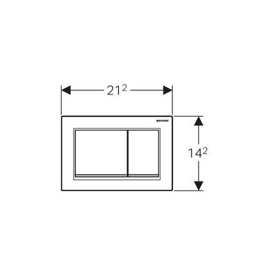 Кнопка змиву Geberit Omega 30 пластик, білий/хром матовий/хром матовий 115.080.KL.1