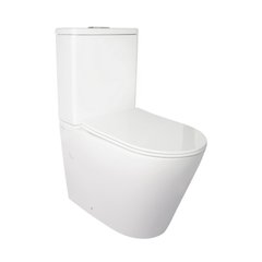 Унітаз-компакт Qtap Stork безобідковий з сидінням Soft-close (QT15222178W)