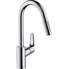 Змішувач для кухні Hansgrohe Focus 240 2jet з висувним виливом Sbox 73880000