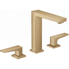 Змішувач для раковини Hansgrohe Metropol 160 на 3 отвори Brushed Bronze 32515140