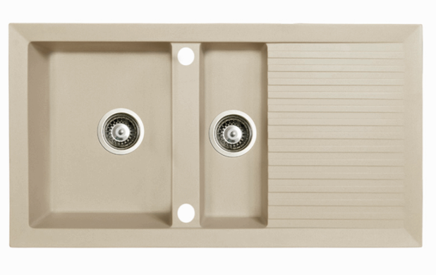 Кухонна мийка MARMORIN Cire гранітна, 1,5-камерна 940х500х195 бежевий (Safari) 375513001