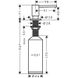 Дозатор кухонний Hansgrohe A41 врізний, для миючого засобу 500 ml Matt Black 40438670