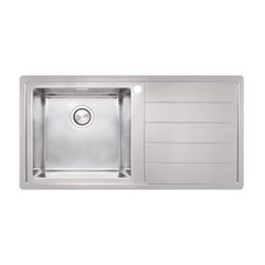 Кухонна мийка Apell Linear Plus LNP1001FRBC 1000х500 RIGHT в комплекті з донним клапаном, сифоном, злив/пер.